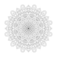 Circular pattern in the form of a mandala for Coloring book page vector