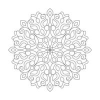 Simplicity Medietation Mandala Coloring Book Page for kdp Book Interior vector