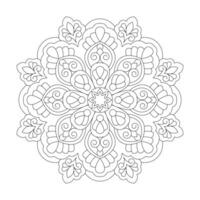 Ornamental Geometric mandala pattern design for Coloring book page vector