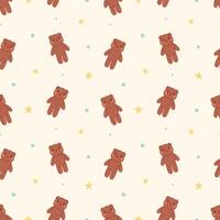 Seamless pattern with bears. Vector background for fabric, textile or wrapping paper