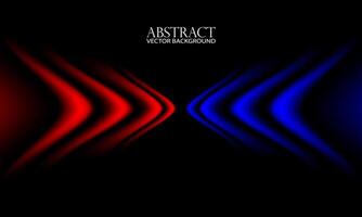 Abstract vector illustration, arrow Red and Blue color tone with bright waves, glowing textures