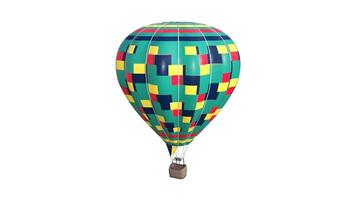 hot air balloon on white background photo