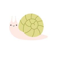 Cute snail. Spring character. Spring time. vector