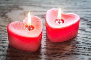 St. Valentine's day burning candles photo