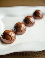 Chocolate candies closeup photo