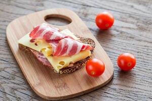 Sandwich with  ham and cheese photo