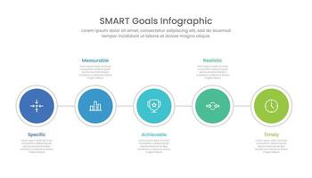 Infographic template design with SMART concept vector