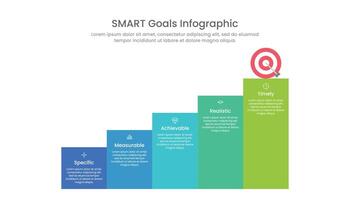 inteligente negocio modelo a guía metas infografía modelo diseño vector