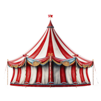 ai gegenereerd circus tent PNG geïsoleerd Aan transparant achtergrond