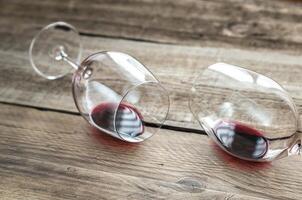 Two glasses with red wine photo