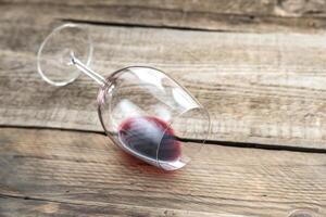 Glass with red wine photo