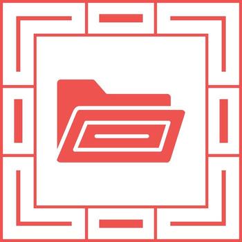 abierto archivo carpeta vector icono