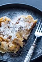 Apple strudel on the plate photo