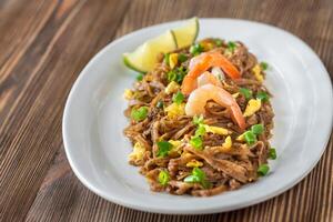 Dish of Pad Thai - Thai fried rice noodles photo