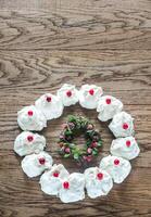 Meringue Christmas wreath photo