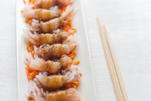 Shirataki noodles with soy sauce photo