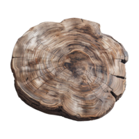 AI generated A piece of wood isolated on transparent background png