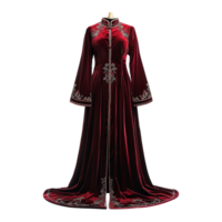 AI generated Velvet ao dai isolated on transparent background png