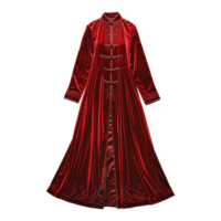 AI generated Velvet ao dai isolated on transparent background png