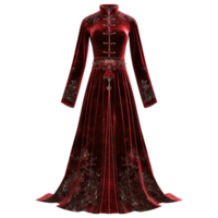 AI generated Velvet ao dai isolated on transparent background png