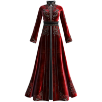 AI generated Velvet ao dai isolated on transparent background png