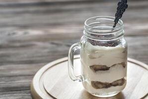 Tiramisu in the mason jar photo