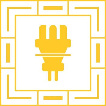 icono de vector de enchufe