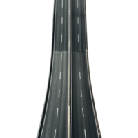 AI generated Highway road isolated on transparent background png