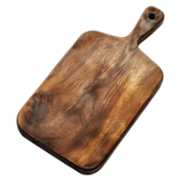 AI generated Wooden chopping board isolated on transparent background png