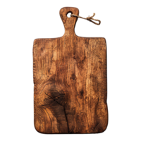 AI generated Wooden chopping board isolated on transparent background png