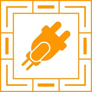 icono de vector de enchufe