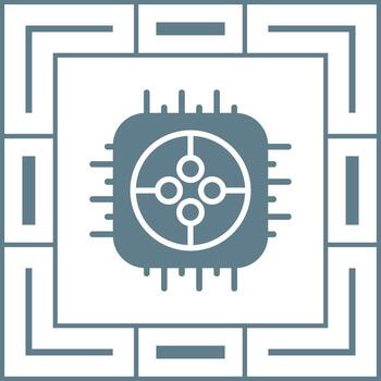 icono de vector de cpu