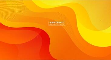 Elegant wave orange and yellow background vector