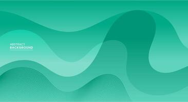 Tosca green abstract background with wavy shapes vector