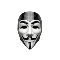 AI generated Hacker anonymous mask png isolated on transparent background