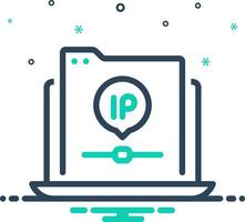 Vector mix icon for ip