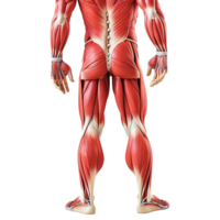 AI generated Human muscle structure isolated on transparent background png