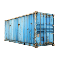 AI generated Lonely shipping container isolated on transparent background png