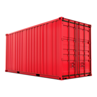 AI generated Lonely shipping container isolated on transparent background png