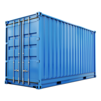 AI generated Lonely shipping container isolated on transparent background png