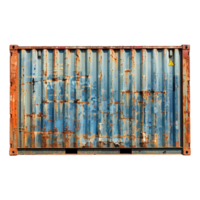 AI generated Lonely shipping container isolated on transparent background png