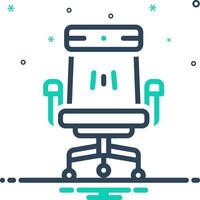 Vector mix icon for chair