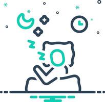 Vector mix icon for sleeping