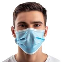 AI generated Man wear face mask isolated on transparent background png