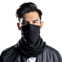 AI generated Man wear face mask isolated on transparent background png