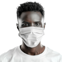 AI generated Man wear face mask isolated on transparent background png