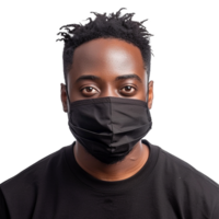 ai gerado homem vestem face mascarar isolado em transparente fundo png