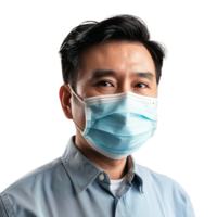 AI generated Man wear face mask isolated on transparent background png