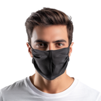 AI generated Man wear face mask isolated on transparent background png