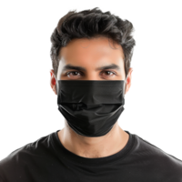 ai genererad man ha på sig ansikte mask isolerat på transparent bakgrund png